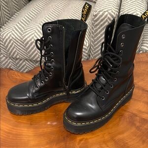 Dr. Martens Black Leather Women's Boots